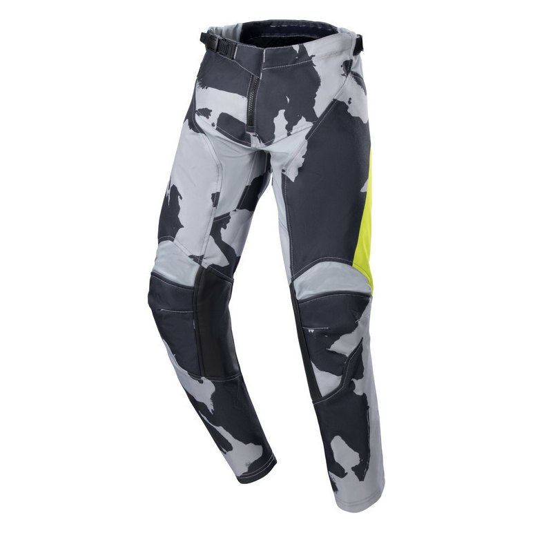 Alpinestars Youth Racer Tactical Pant Cast Gray Camo Yellow Fluro
