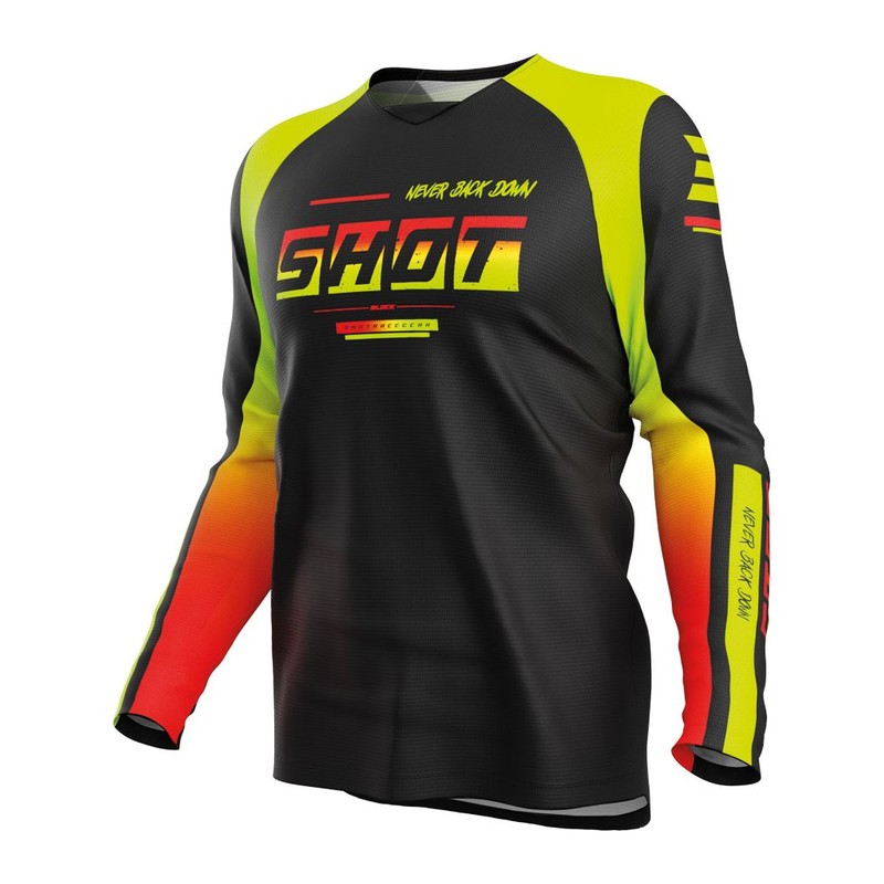 Draw Kid Jersey Block Neon Yellow — Clear Out at Lismore Motorcycles