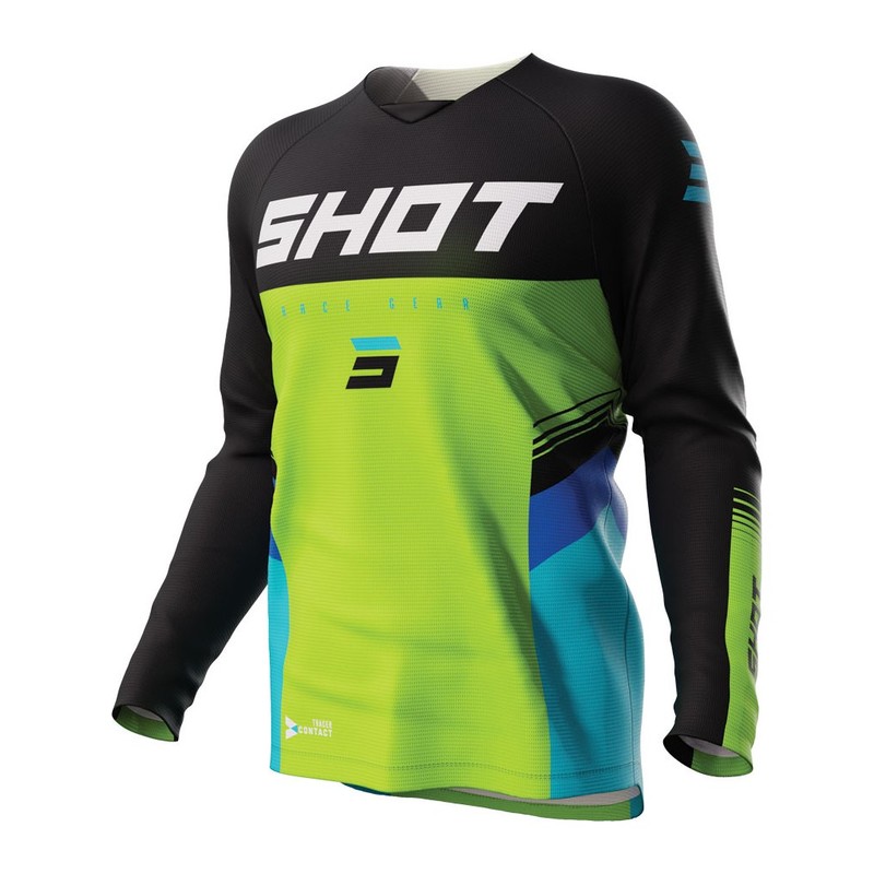 Kids Raw Jersey Tracer Green — Clear Out at Lismore Motorcycles