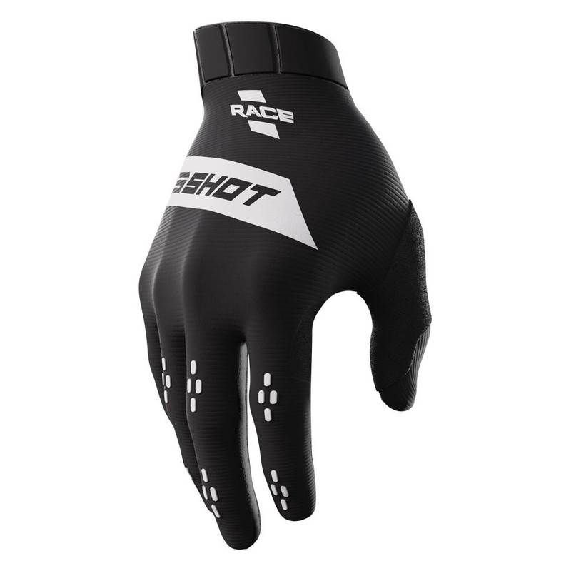 Shot Race Gloves Black/White