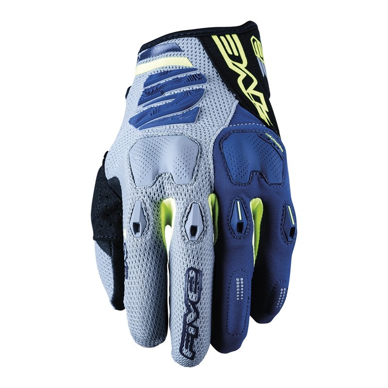 Five E2 Enduro Gloves Grey/Fluro