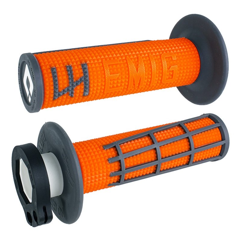 ODI MX V2 Emig 2.0 Lock On Grip Orange/Graphite 2T / 4T
