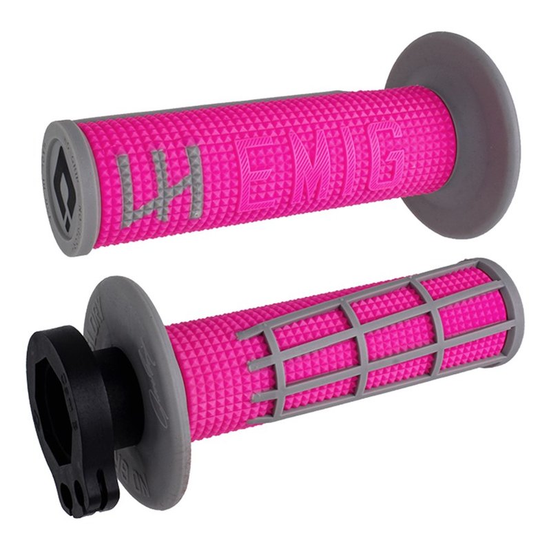 ODI MX V2 Emig 2.0 Lock On Grip Pink/Grey 2T / 4T