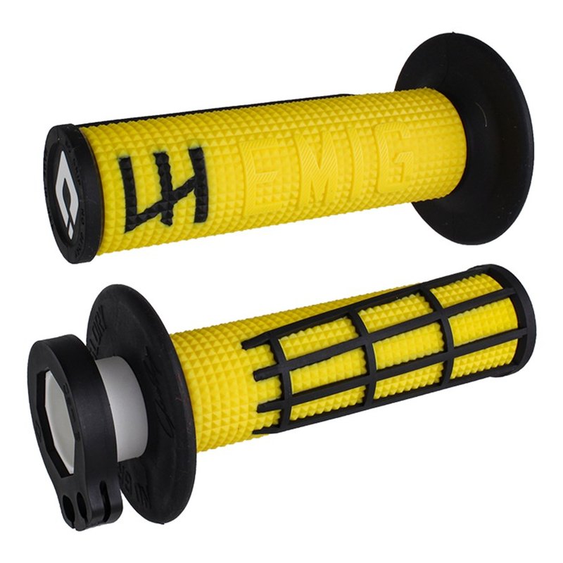 ODI MX V2 Emig 2.0 Lock On Grip Yellow/Black 2T / 4T
