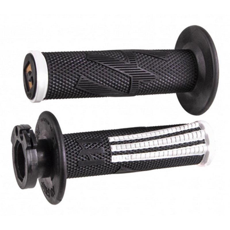 ODI MX V2 Emig Pro Lock On Grip Black / White 2T / 4T
