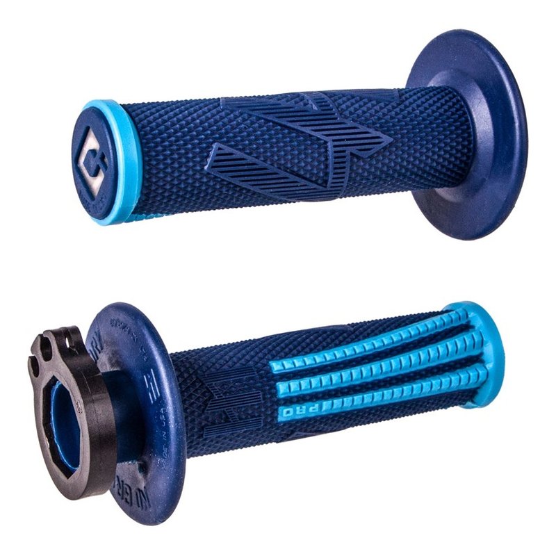 ODI MX V2 Emig Pro Lock On Grip Navy / Light Blue 2T / 4T