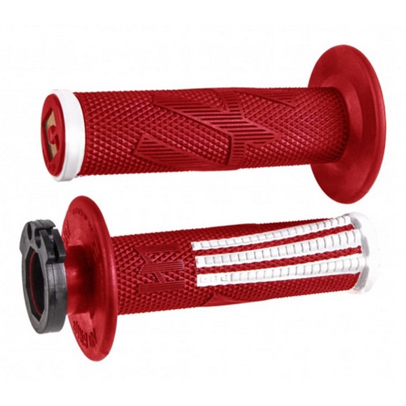 ODI MX V2 Emig Pro Lock On Grip Red/White 2T / 4T