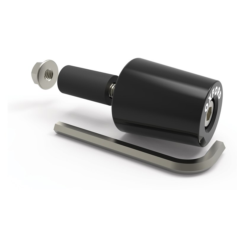 Oxford Handlebar End Weights Blk Anodised 67G PR