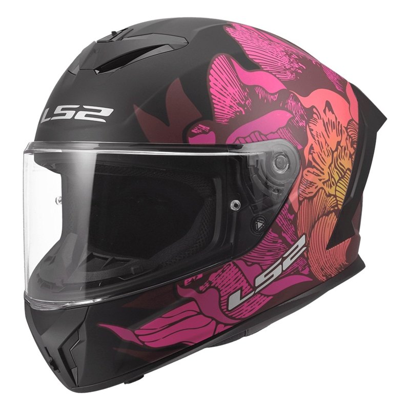 LS2 FF820 RAPID III POPPIES II BLACK PINK