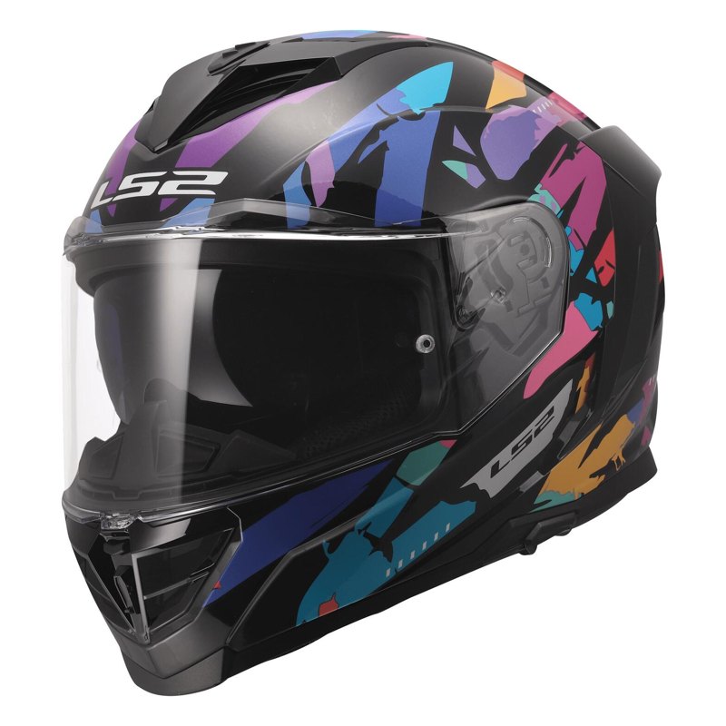 LS2 FF818 STORM III KAOS BLACK PURPLE BLUE
