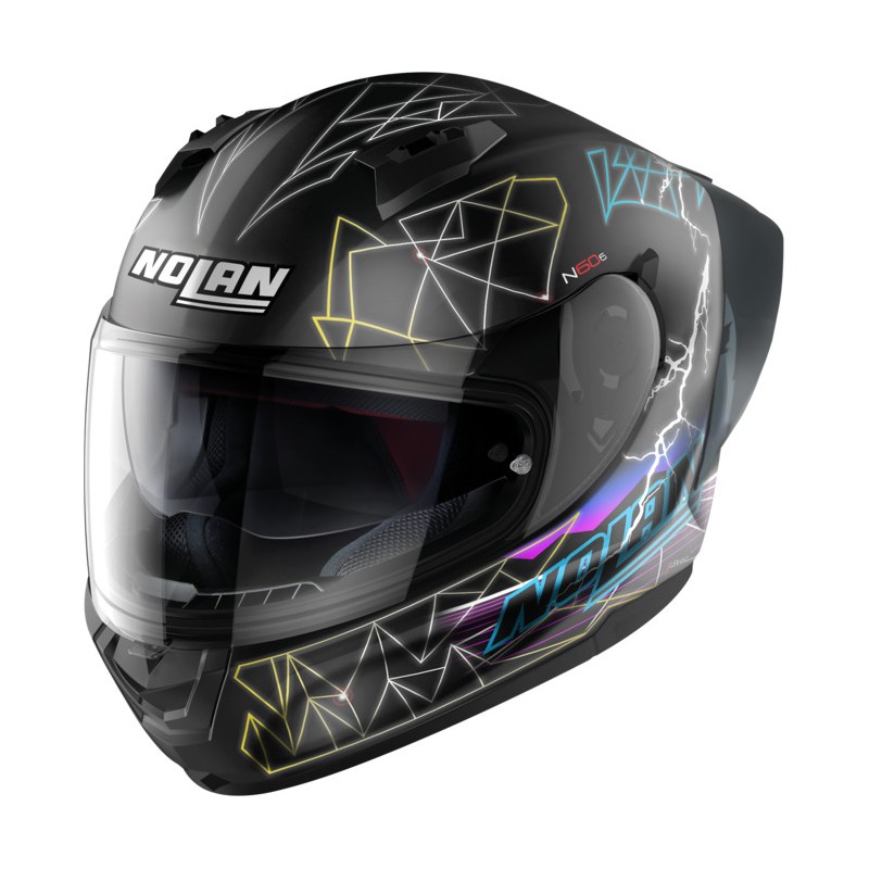 Nolan N60-6 SPORT FULL FACE RAINDANCE | FLAT BLACK-MULTI COLOUR (2