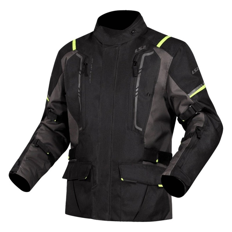 LS2 Narvik Mens Jacket Grey/Black/Hi-Vis Yellow
