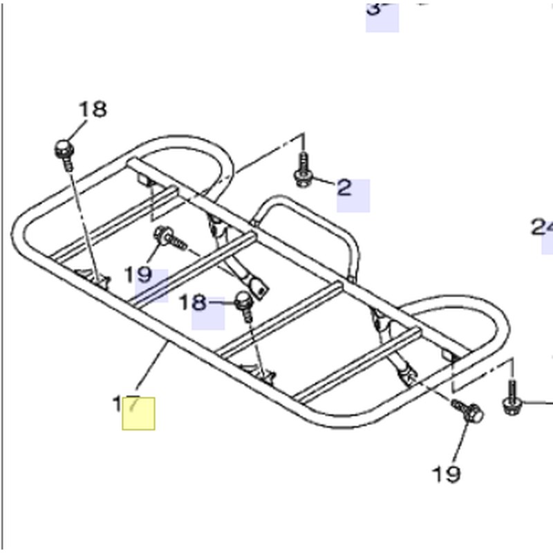 Yamaha Front Carrier 2BG-F4841-00 (Grizzly / Kodiak ATV)