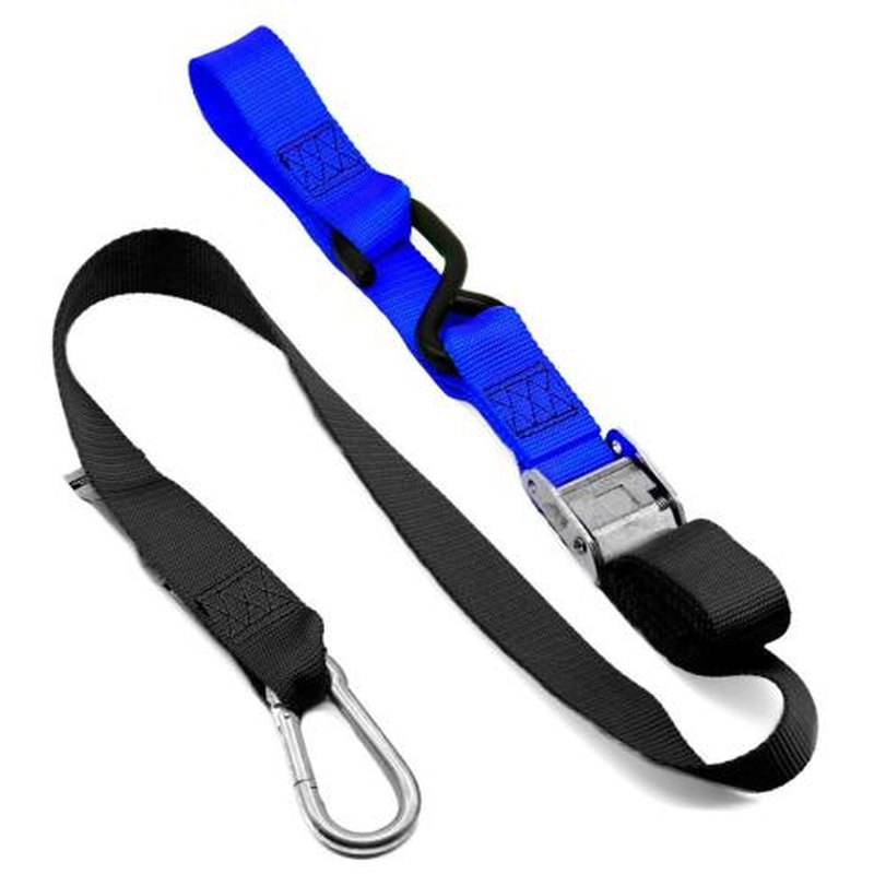 Kustom MX Tie Down 38MM Snap Hook - Black/Blue Loop