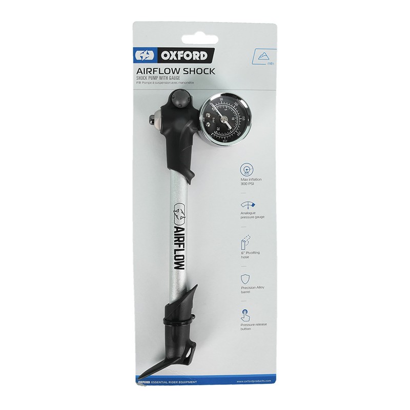 Oxford Shock Fork Pump W-Gauge 300PSI Max