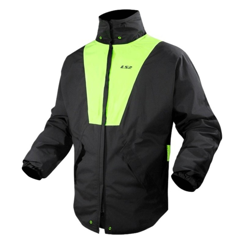 LS2 X-Rain Rain Jacket Black/Hi-Vis Yellow